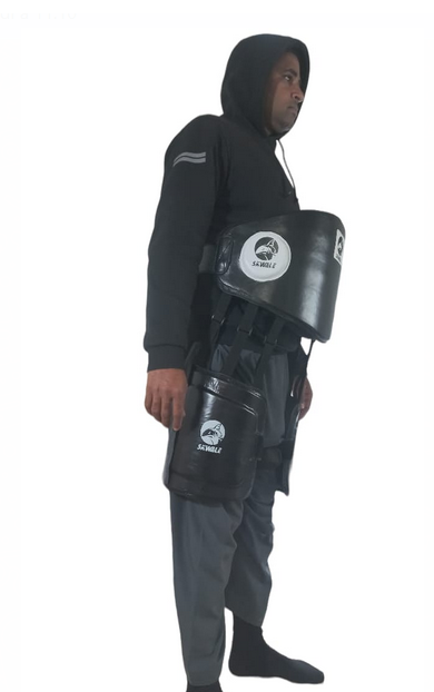 Plastron + Protège-cuisses T100 - Noir