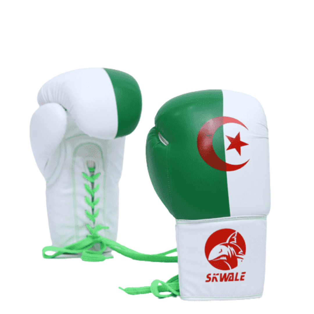 Gants de boxe Skwale à lacets "Algérie" Flag