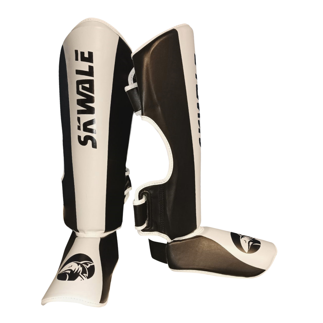 Protège-tibias Skwale Decimus - Blanc/Noir