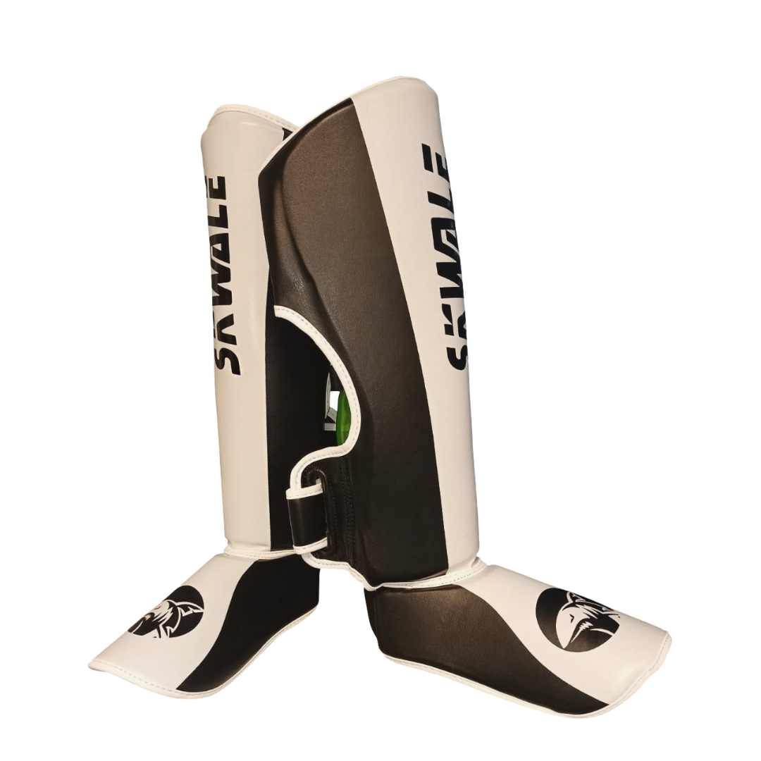 Protège-tibias Skwale Decimus - Blanc/Noir